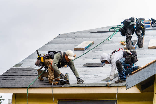 Professional Roofing technician working in Shelburne, VT